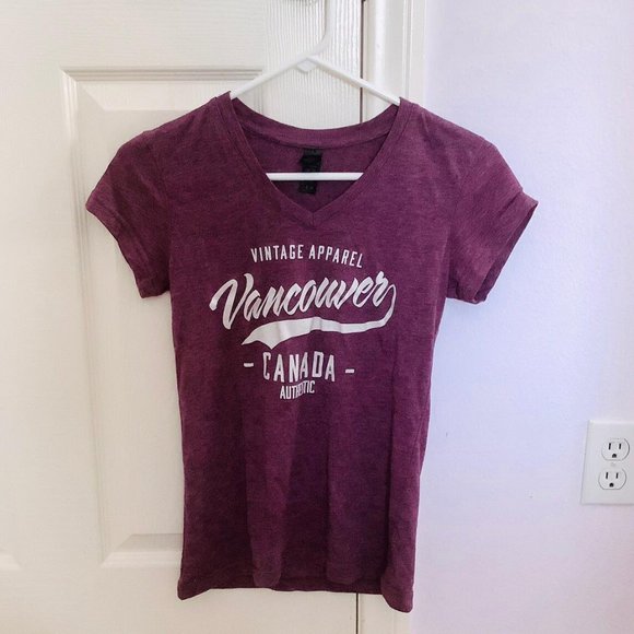 Maroon Vintage Apparel V-Neck Tee - Picture 2 of 2
